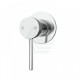 Euro 65mm Polished Chrome Solid Brass Wall Mixer for Bathtub and Basin